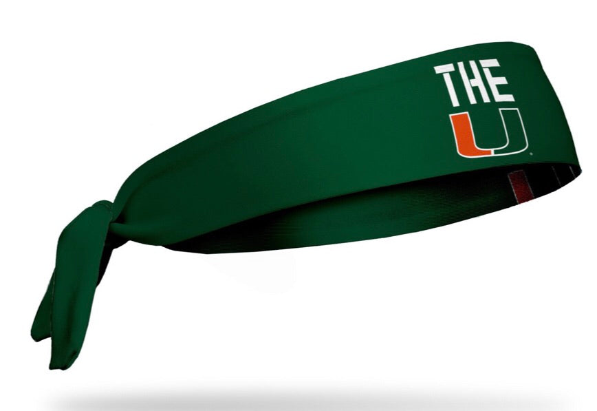 Miami Hurricanes Tie Headband The U Logo - Green