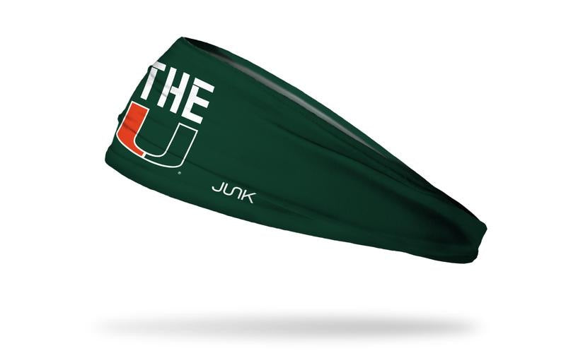 Miami Hurricanes Stretch Headband The U - Green