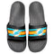 Miami Dolphins Youth Striped Legacy Velcro Slides