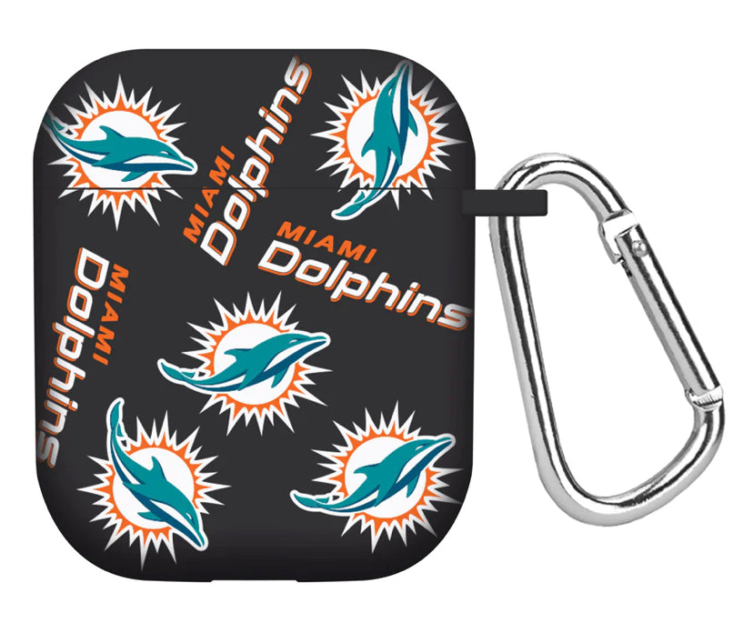Miami Dolphins AirPod Case Cover - Scattered Logos