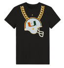 Miami Hurricanes 2021 Dyme Lyfe Turnover Chain Helmet T-Shirt - Black