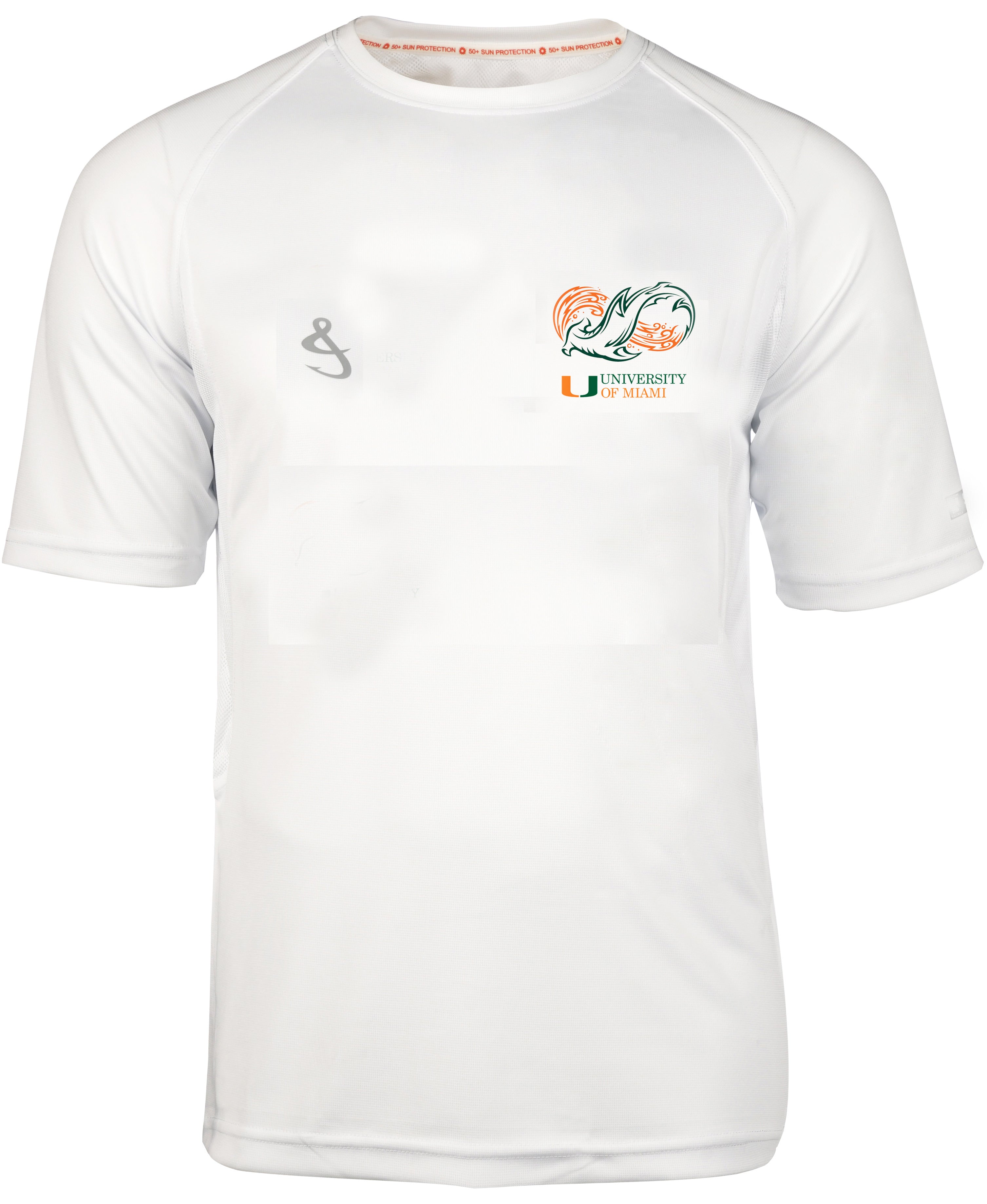 Miami Hurricanes Shark Research Seamount UPF 50+ S/S Fishing Shirt - White