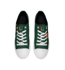 Miami Hurricanes Youth Low Top Big Logo Canvas Sneakers