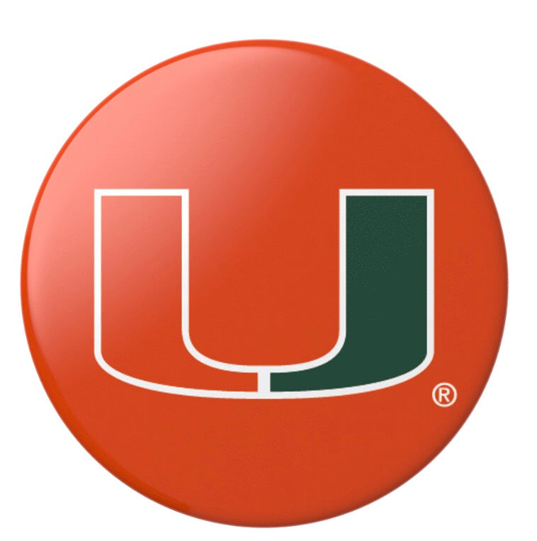 Miami Hurricanes Popsocket U Logo - Orange
