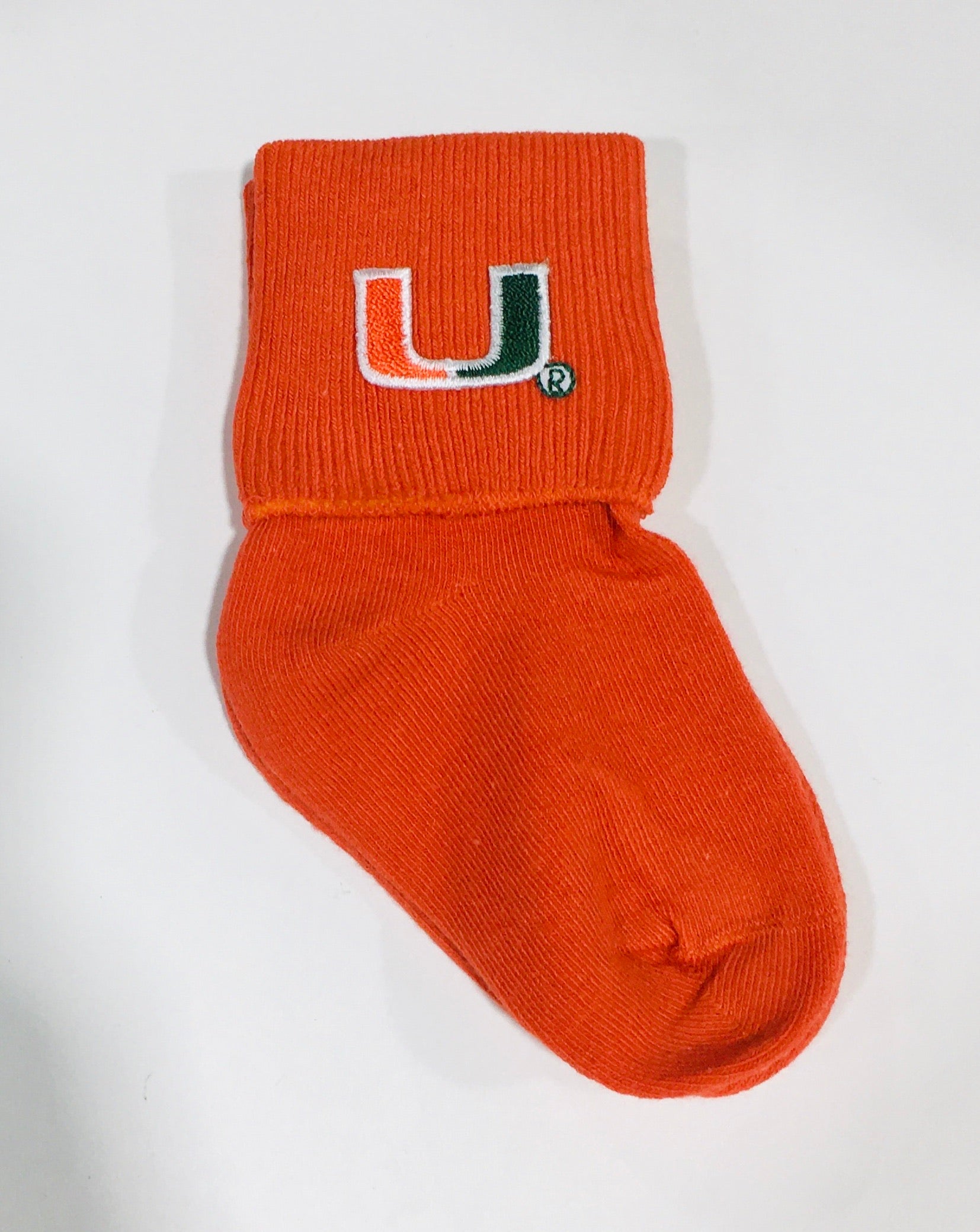 Miami Hurricanes Classic Comfort Baby Toddler Anklet Socks - Orange