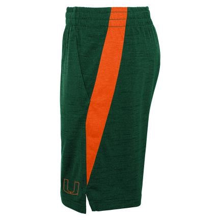 Miami Hurricanes Gen2 Youth Content Performance Shorts - Green
