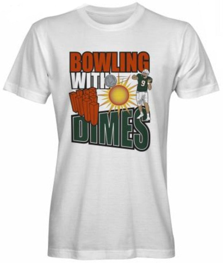 Tyler Van Dyke TVD Bowling with Dimes  T-Shirt - White