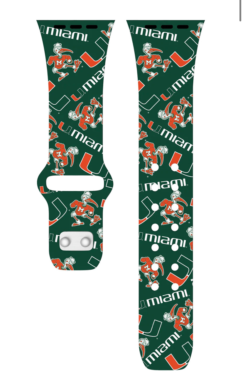 Miami Hurricanes HD Apple Watch Band - Random