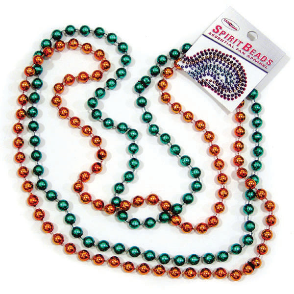 Green and Orange Spirit Beads necklace - 2 pk.