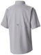 Miami Hurricanes Columbia Sebastian PFG Tamiami Low Drag Offshore Shirt   - Cool Grey