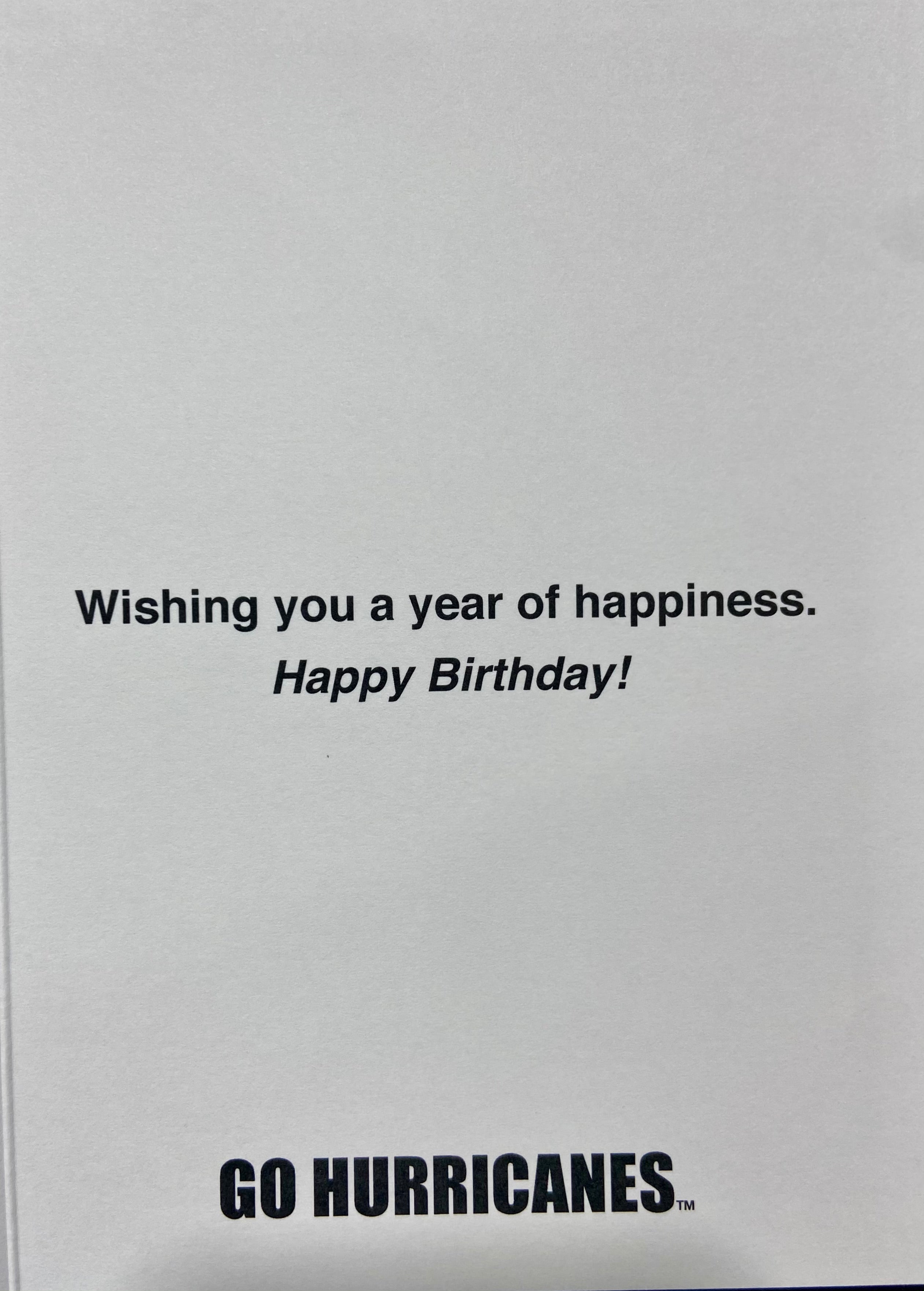 Miami Hurricanes Birthday Card - Sebastian U