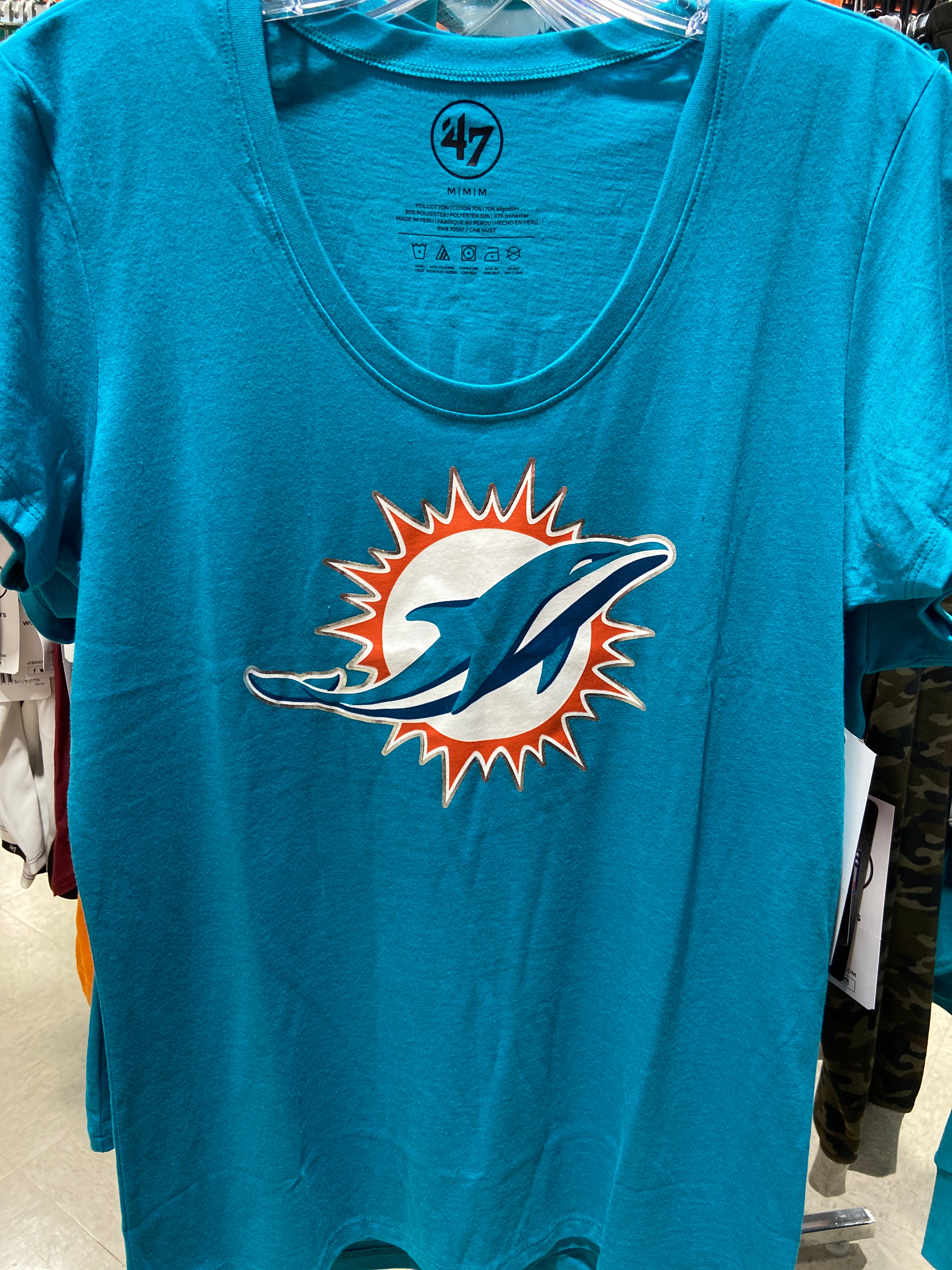 Miami Dolphins Neptune Foil Stack MVP Club Scoop T WN