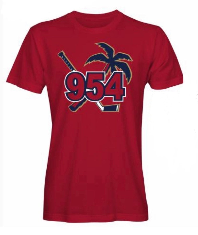 954 Florida Hockey T-Shirt - Red