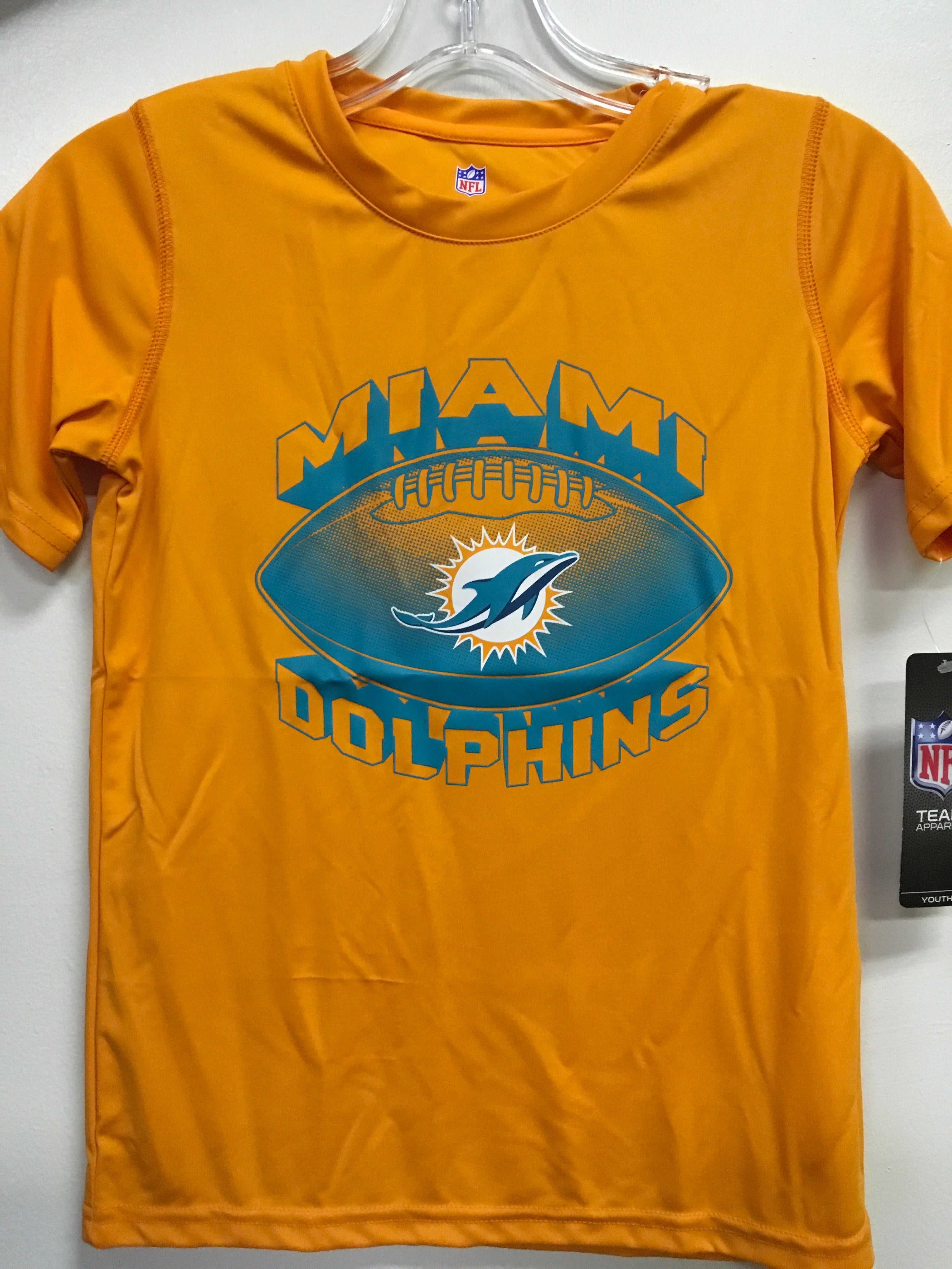 Miami Dolphins Youth Dri-Tek Satellite T-Shirt - Orange