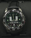 Miami Hurricanes Men's Fantom Bandit Leather Watch