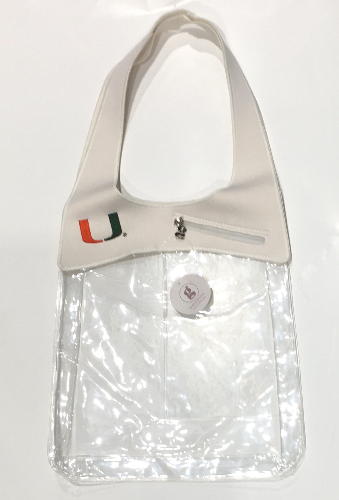 Miami Hurricanes SoHo Clear Tote Bag - White