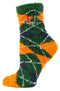 Miami Hurricanes Argyle Fuzzy Socks - Green