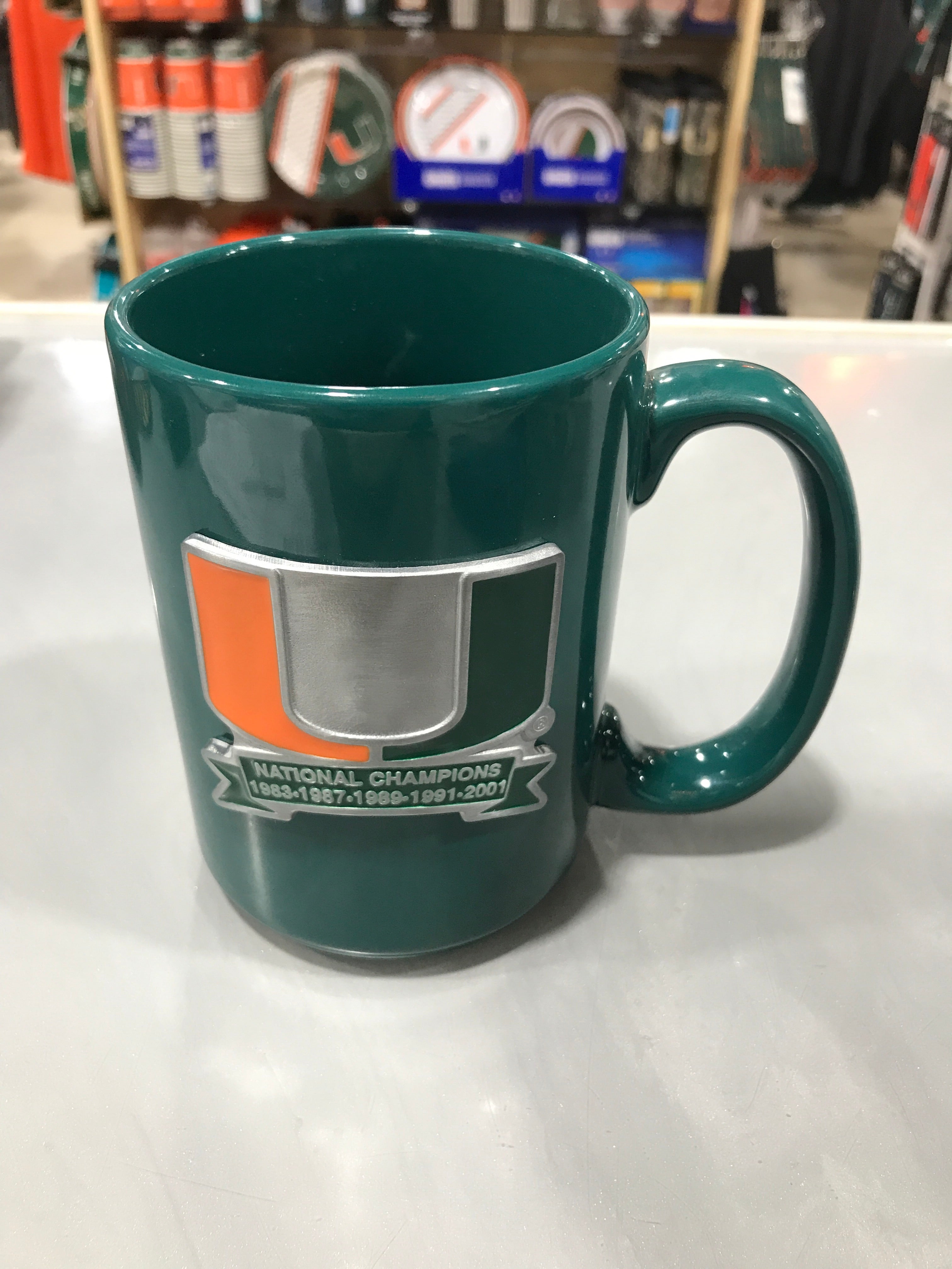 Miami Hurricanes 5 x Champions Mug - Green