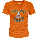 Miami Hurricanes  Women's Speed Power Strength V- Neck Shirt - Orange