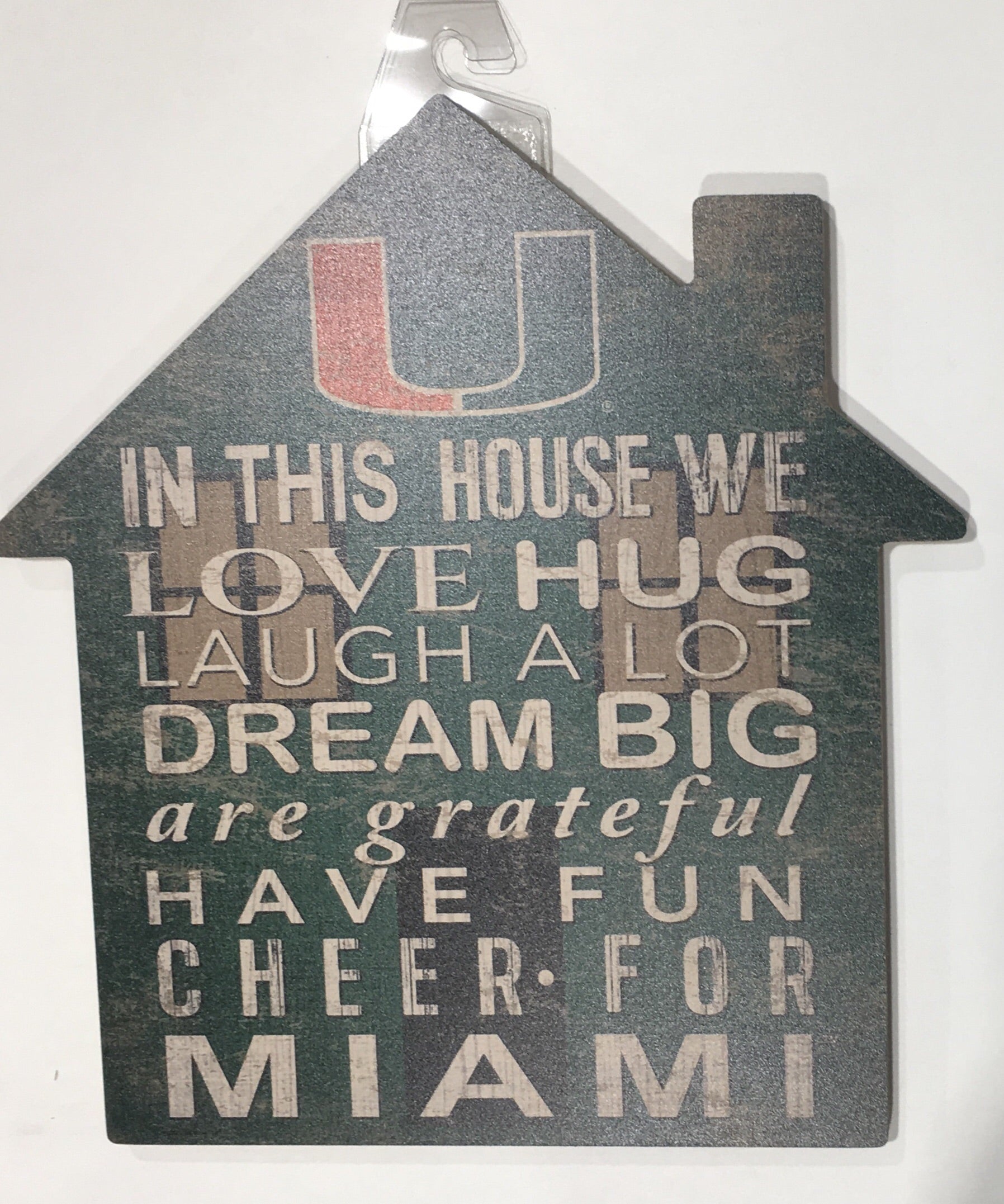 Miami Hurricanes In This House Wooden Sign - 12"