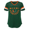 Miami Hurricanes Girls Glitter Game Plan Football Shirt