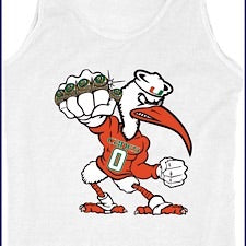 Miami Hurricanes Sebastian 5 Rings Pow Tank Top - White