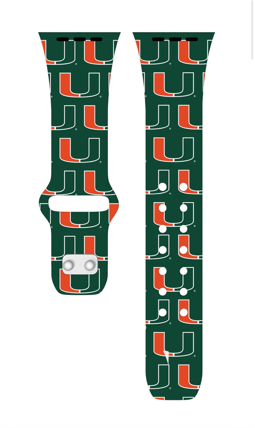 Miami Hurricanes HD Apple Watch Band - Repeat