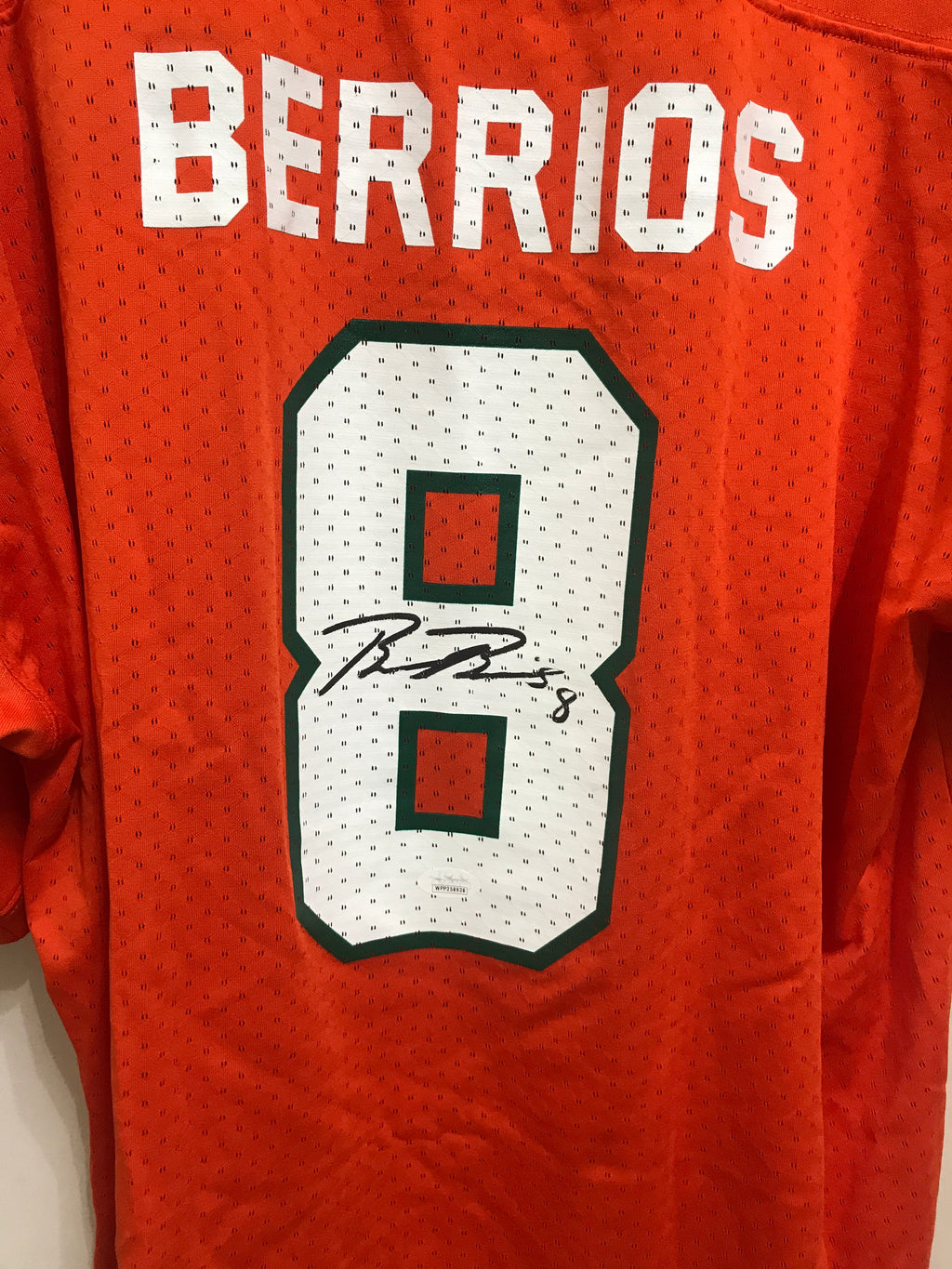 Miami Hurricanes adidas Braxton Berrios Autographed #8 Jersey - Orange