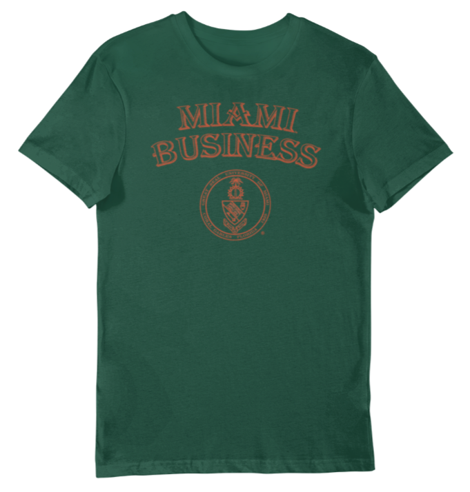 Miami Hurricanes 'Miami Business School' INSZN T-Shirt - Green