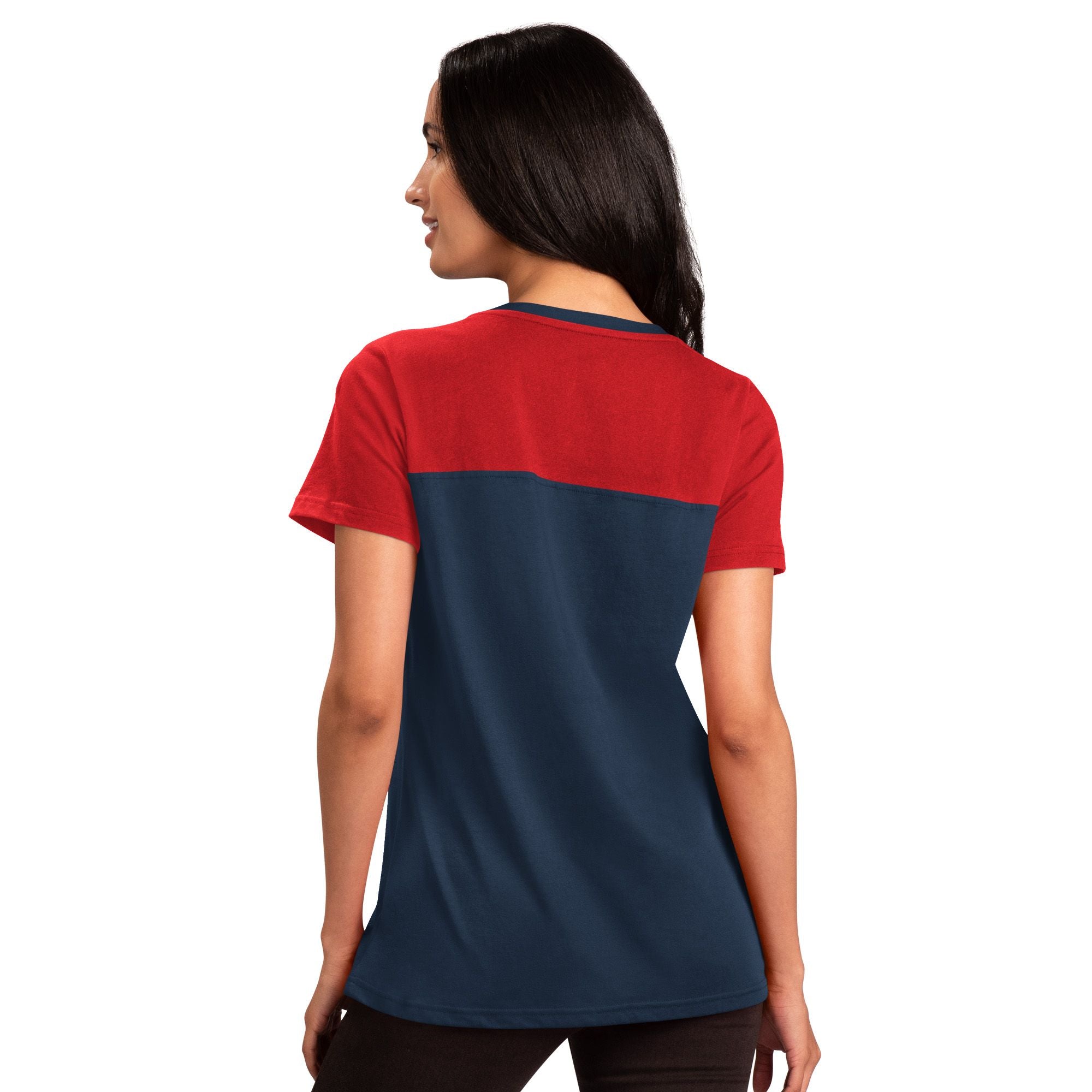 Florida Panthers Women's Script Rhinestone Logo T-Shirt - Navy/Red