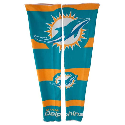 Miami Dolphins Compression Arm Sleeve (set of 2) - CanesWear at Miami FanWear Sleef Sleef CanesWear at Miami FanWear