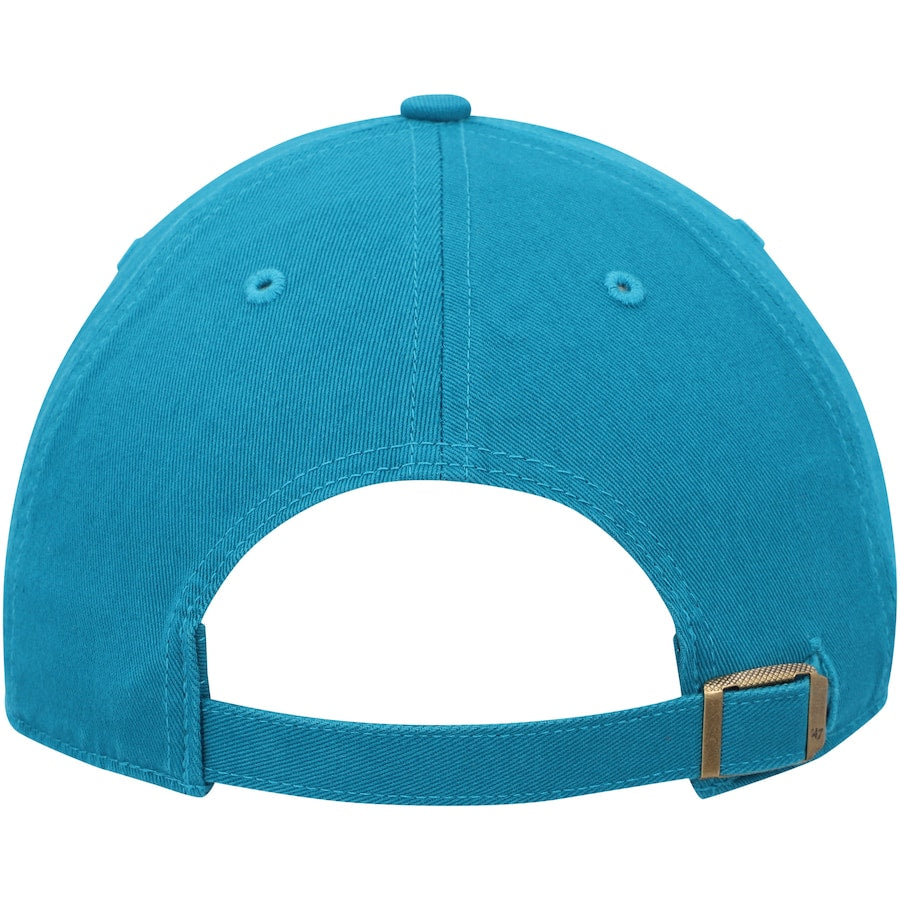 Miami Marlins Cooperstown Collection '47 Brand Legacy Tailgate Vintage Logo Clean Up Adjustable Hat - Teal