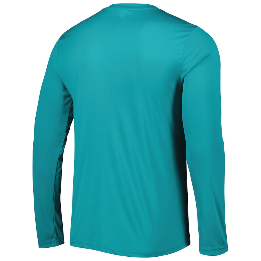 Miami Dolphins New Era Combine Training Offsides Performance L/S T-Shirt - Aqua