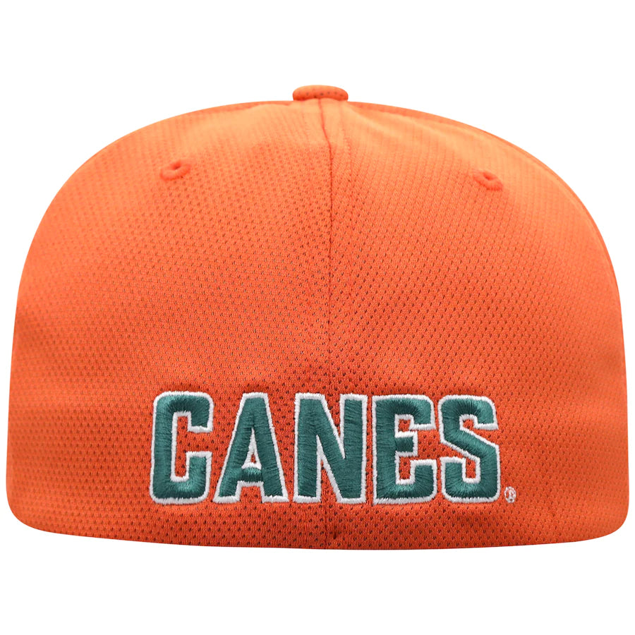 Miami Hurricanes Top of the World Reflex 2.0 One Fit Hat - Orange L/XL