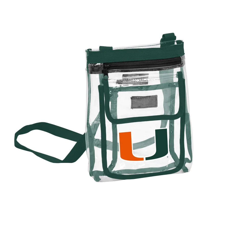 Miami Hurricanes LogoBrands Gameday Clear Crossbody Bag