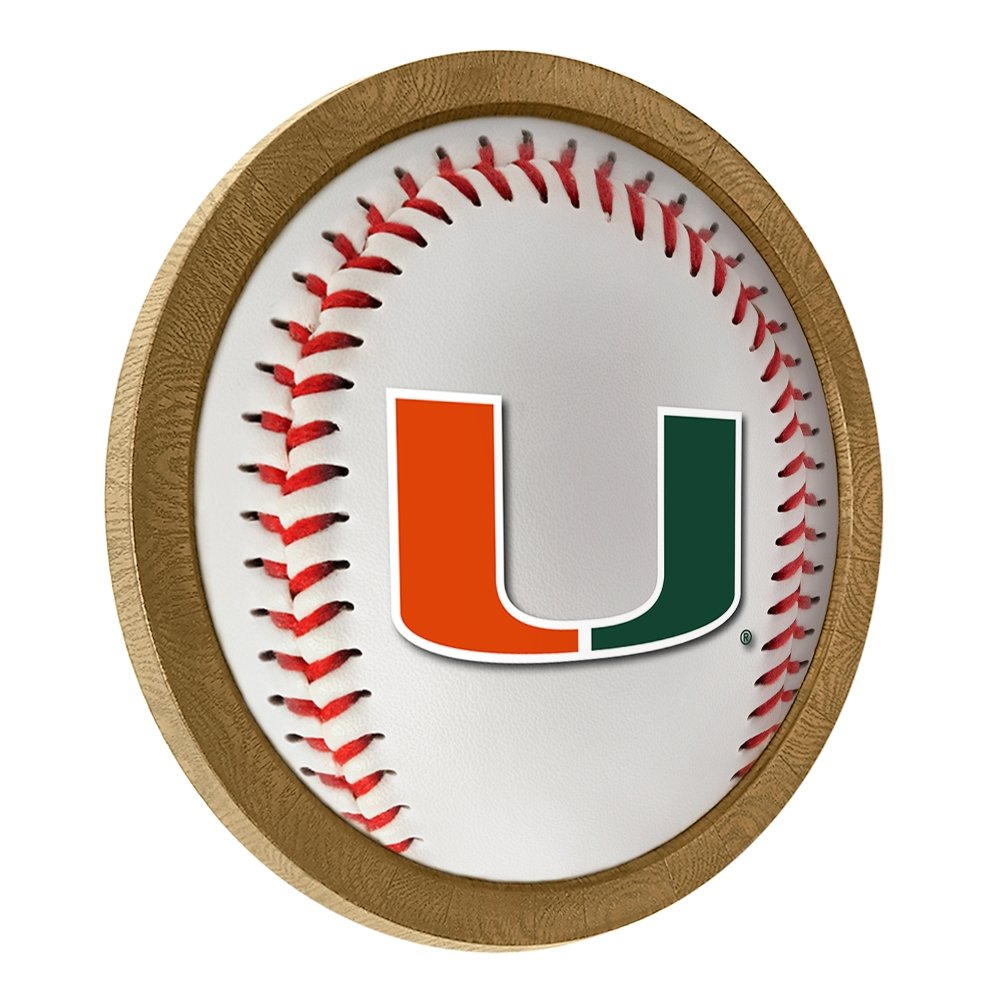 Miami Hurricanes Baseball - "Faux" Barrel Frame Sign - The Fan-Brand