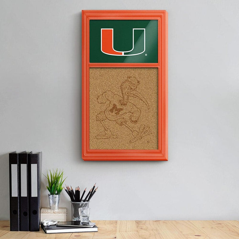 Miami Hurricanes Dual Logo - Cork Note Board - The Fan-Brand