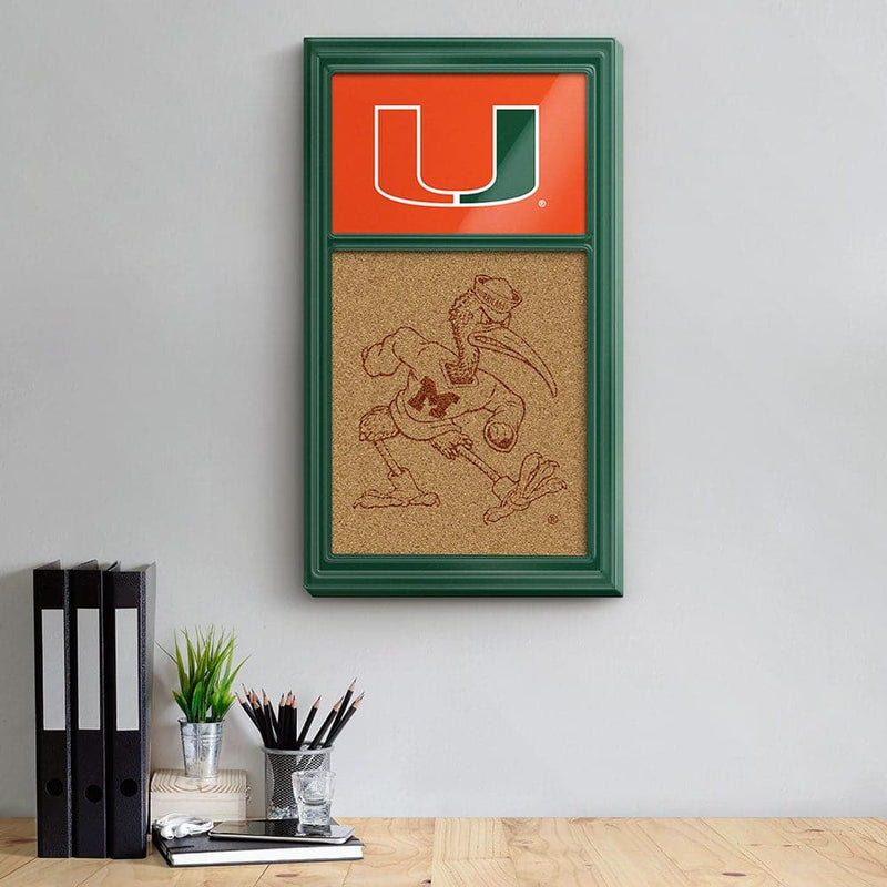 Miami Hurricanes Dual Logo - Cork Note Board - The Fan-Brand