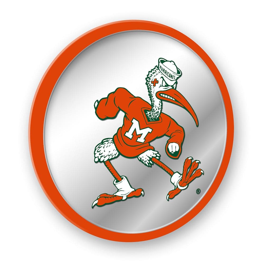 Miami Hurricanes Mascot - Modern Disc Mirrored Wall Sign - The Fan-Brand