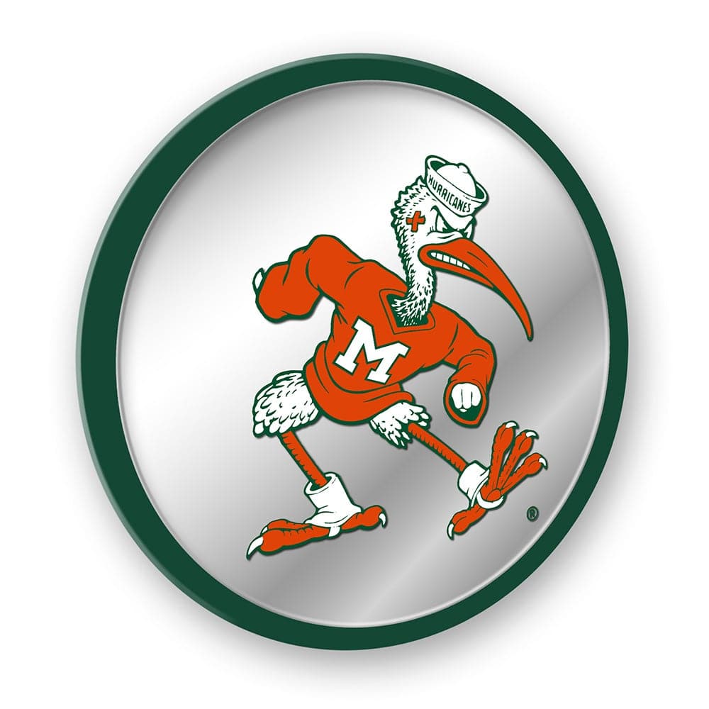 Miami Hurricanes Mascot - Modern Disc Mirrored Wall Sign - The Fan-Brand