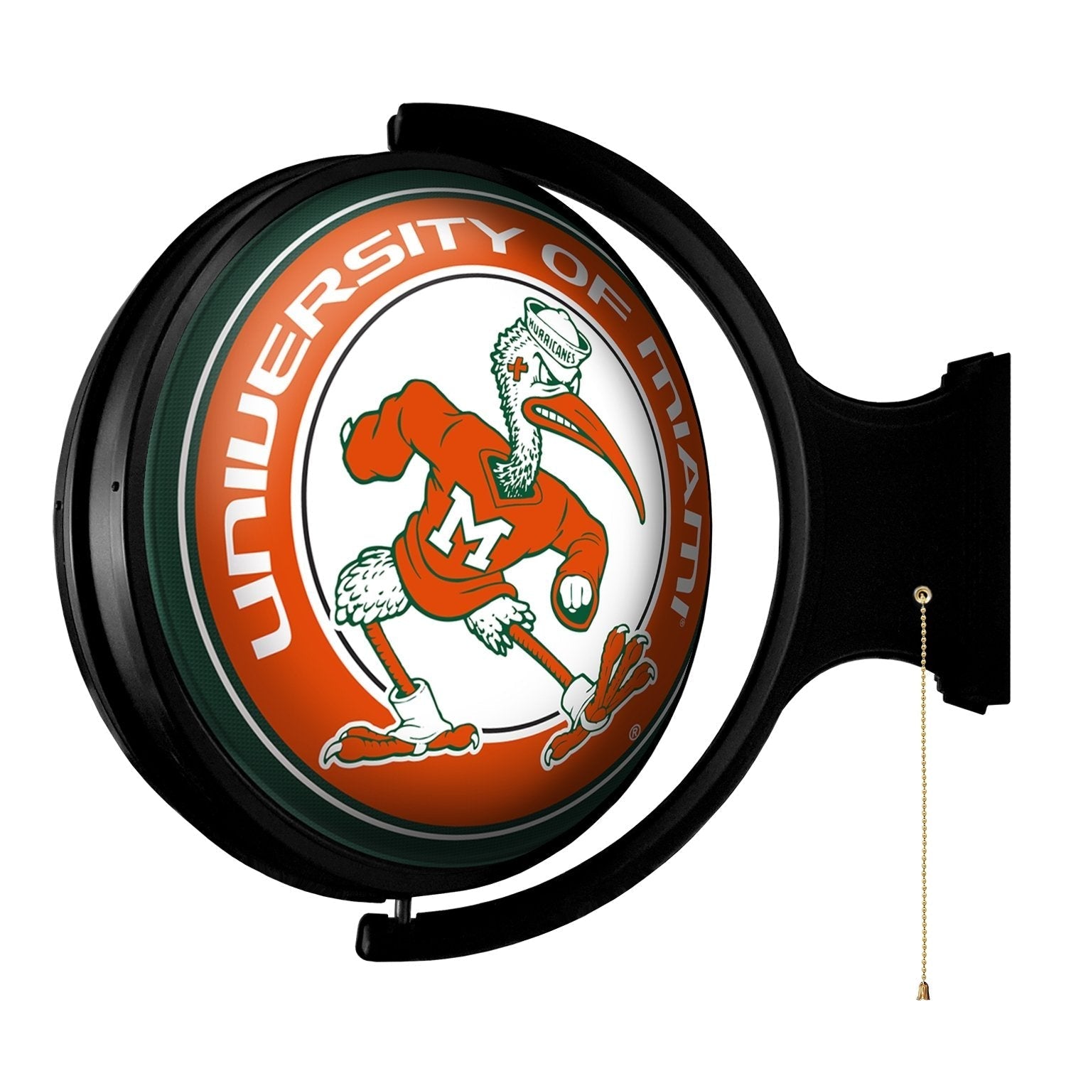 Miami Hurricanes Mascot - Rotating Lighted Wall Sign - The Fan-Brand