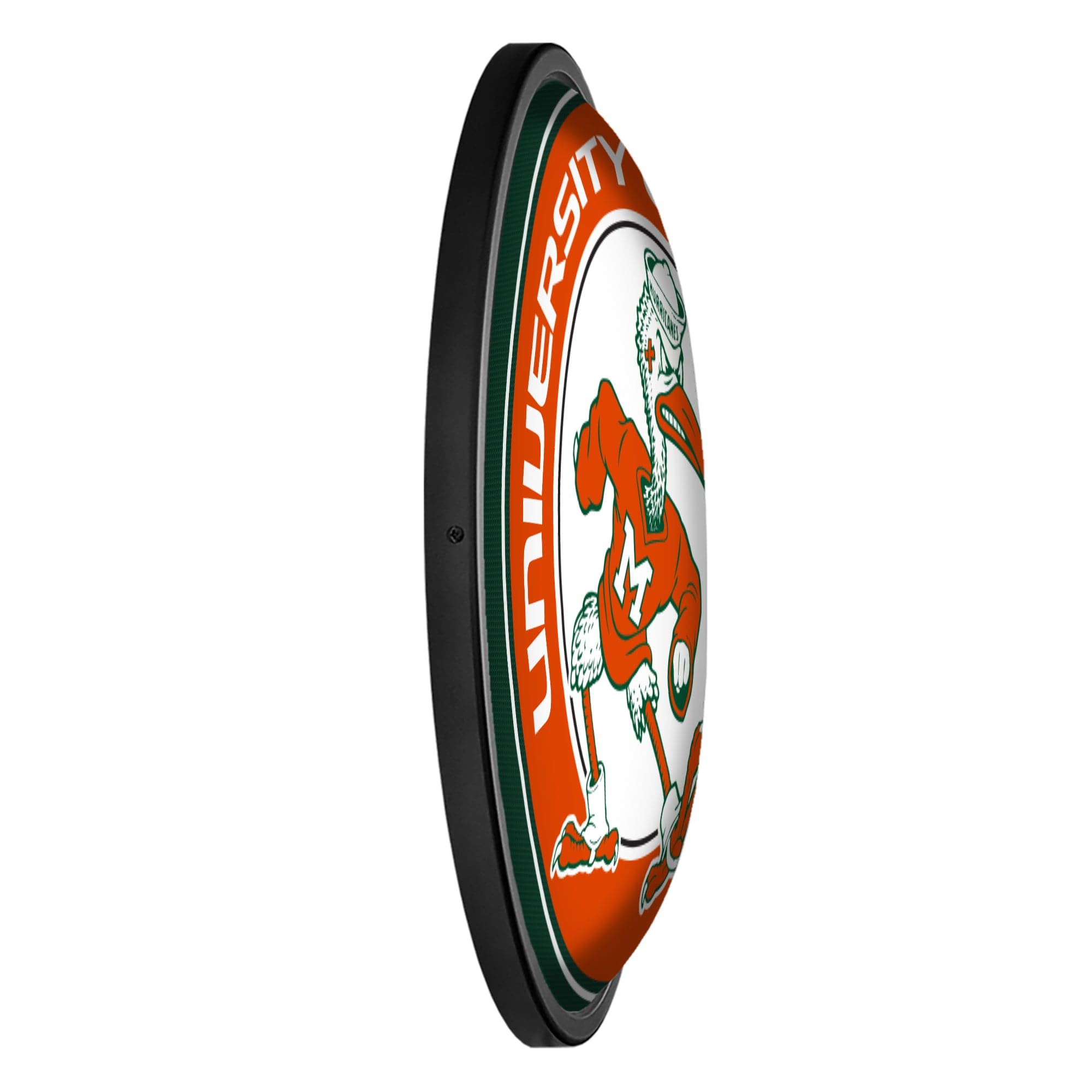 Miami Hurricanes Mascot - Slimline Lighted Wall Sign - The Fan-Brand