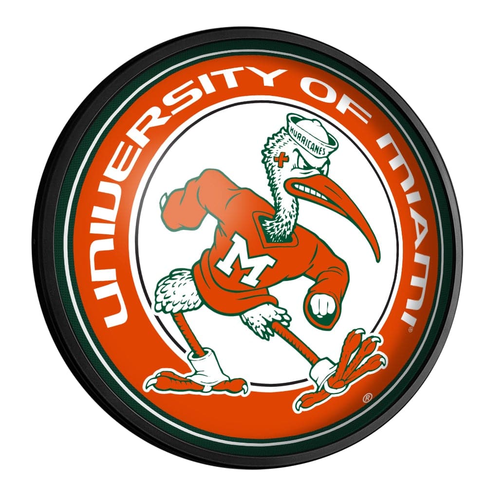 Miami Hurricanes Mascot - Slimline Lighted Wall Sign - The Fan-Brand
