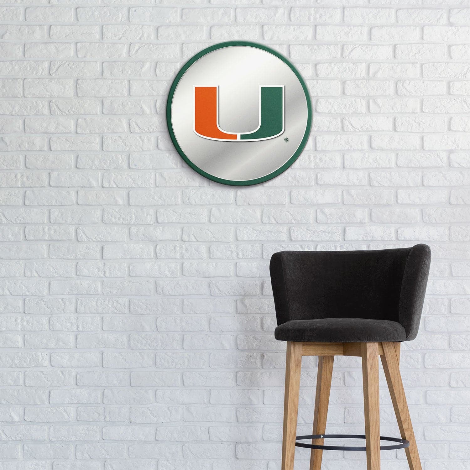 Miami Hurricanes Modern Disc Mirrored Wall Sign - The Fan-Brand