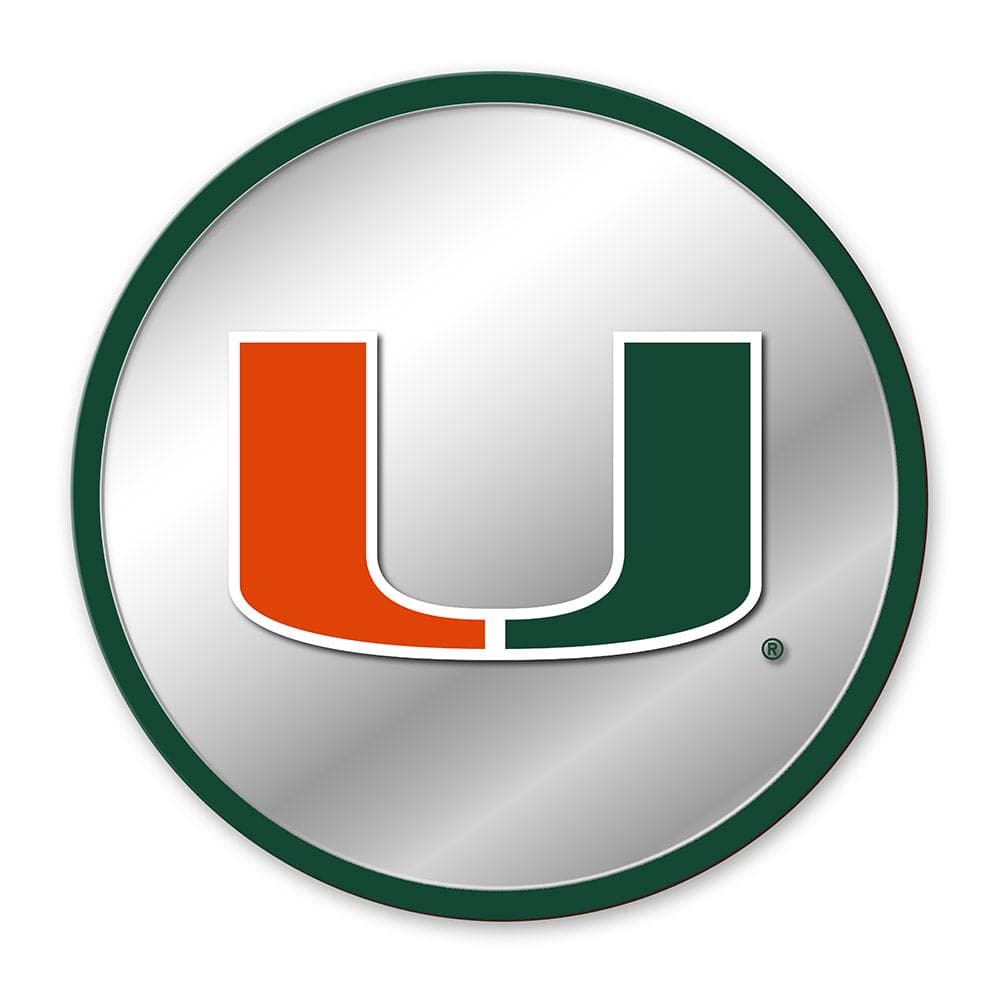 Miami Hurricanes Modern Disc Mirrored Wall Sign - The Fan-Brand