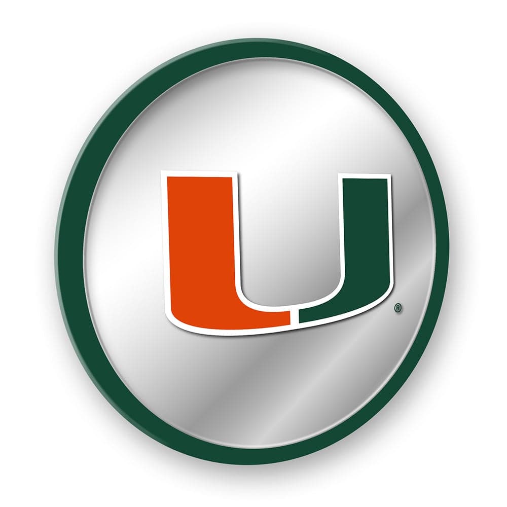 Miami Hurricanes Modern Disc Mirrored Wall Sign - The Fan-Brand
