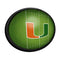 Miami Hurricanes On the 50 - Oval Slimline Lighted Wall Sign - The Fan-Brand