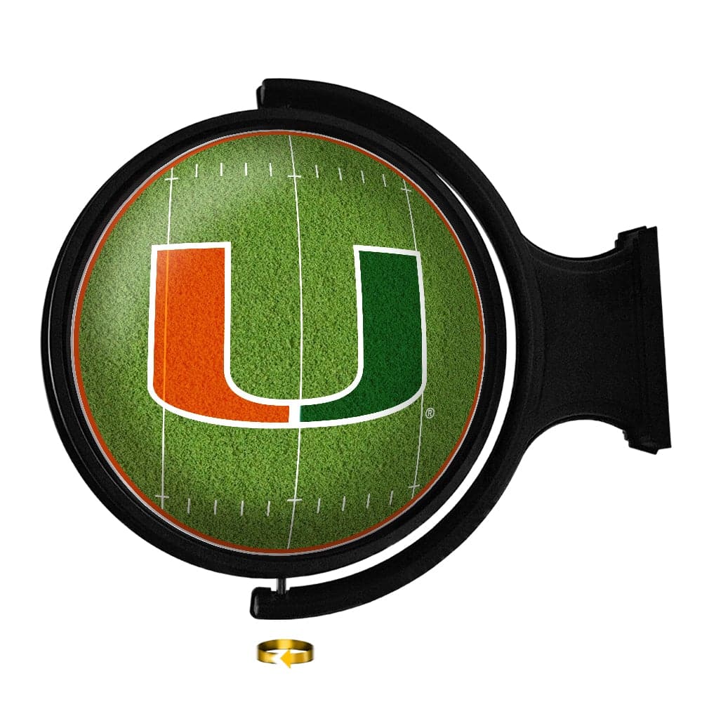 Miami Hurricanes On the 50 - Rotating Lighted Wall Sign - The Fan-Brand