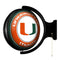 Miami Hurricanes Original Round Rotating Lighted Wall Sign - The Fan-Brand