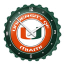 Miami Hurricans Bottle Cap Wall Clock - The Fan-Brand